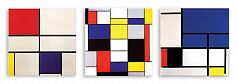 Модульная картина 2376 "Цветные квадраты"