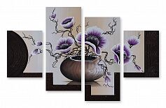 Модульная картина 754 "Фиолетовые цветы"