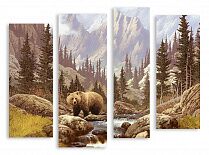 Модульная картина 2726 "Медведь"