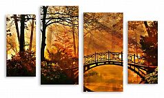 Модульная картина 2816 "Мост в осень"