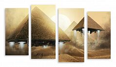 Модульная картина 3445 "Улетающие пирамиды"