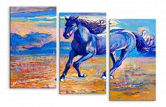 Модульная картина 5482 "Синий конь"