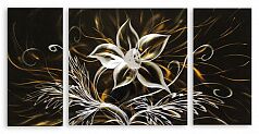 Модульная картина 446 "Серебряный цветок"