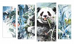 Модульная картина 1858 "Забавная панда"
