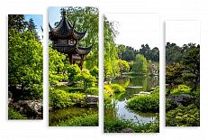 Модульная картина 3553 "Японский парк"