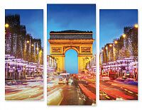 Модульная картина 52 "Триумфальная арка.Париж"