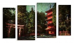 Модульная картина 3250 "Дом в лесу"