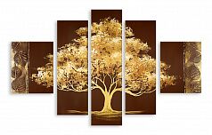 Модульная картина 2359 "Золотое дерево"