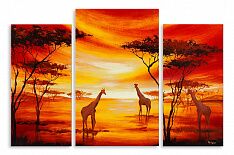 Модульная картина 4403 "Три жирафа"