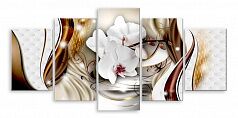 Модульная картина 5532 "Белые орхидеи"