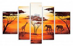 Модульная картина 3434 "Африканские животные"