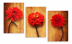 Модульная картина 5032 "Красные цветы"