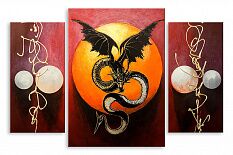 Модульная картина 4641 "Чёрный дракон"