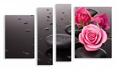 Модульная картина 2905 "Розовые розы"