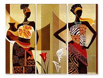 Модульная картина 1236 "Африканки"