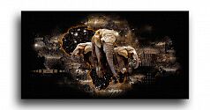 Постер 4956 "Слоны под звёздным небом"