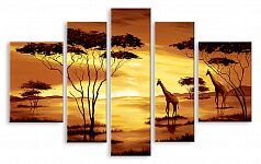 Модульная картина 3238 "Жирафы"