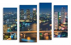 Модульная картина 2562 "Ночной Бангкок"