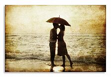 Постер 2877 "Влюбленные на берегу моря"