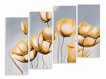 Модульная картина 3881 "Бежевые тюльпаны"