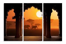 Модульная картина 5228 "Исламские слоны"
