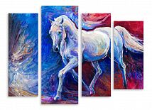 Модульная картина 4053 "Лошадь красками"