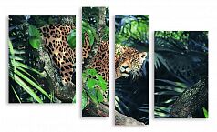 Модульная картина 2498 "Леопардовый ягуар"