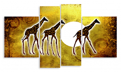 Модульная картина 3388 "Жирафы"