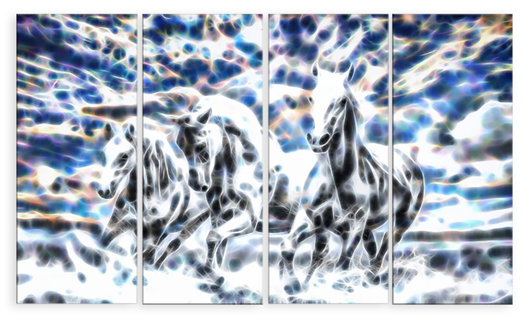 Модульная картина 425 "Кони в снегу" фото 1