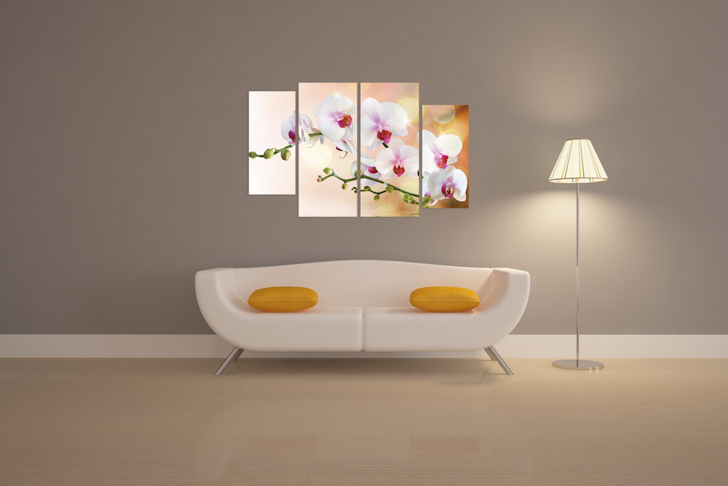 Модульная картина 210 "Орхидеи на воде" фото 3