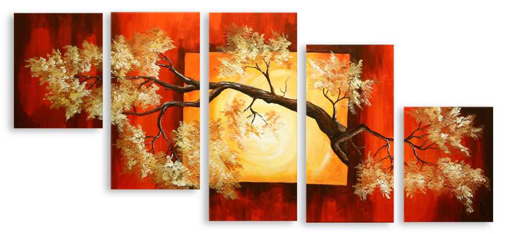 Модульная картина 2666 "Дерево в красную ночь" фото 1