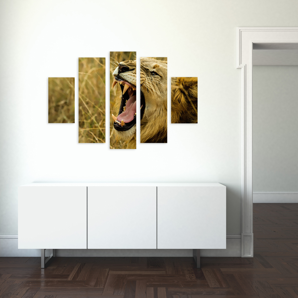 Модульная картина 1326 "Зов льва" фото 3