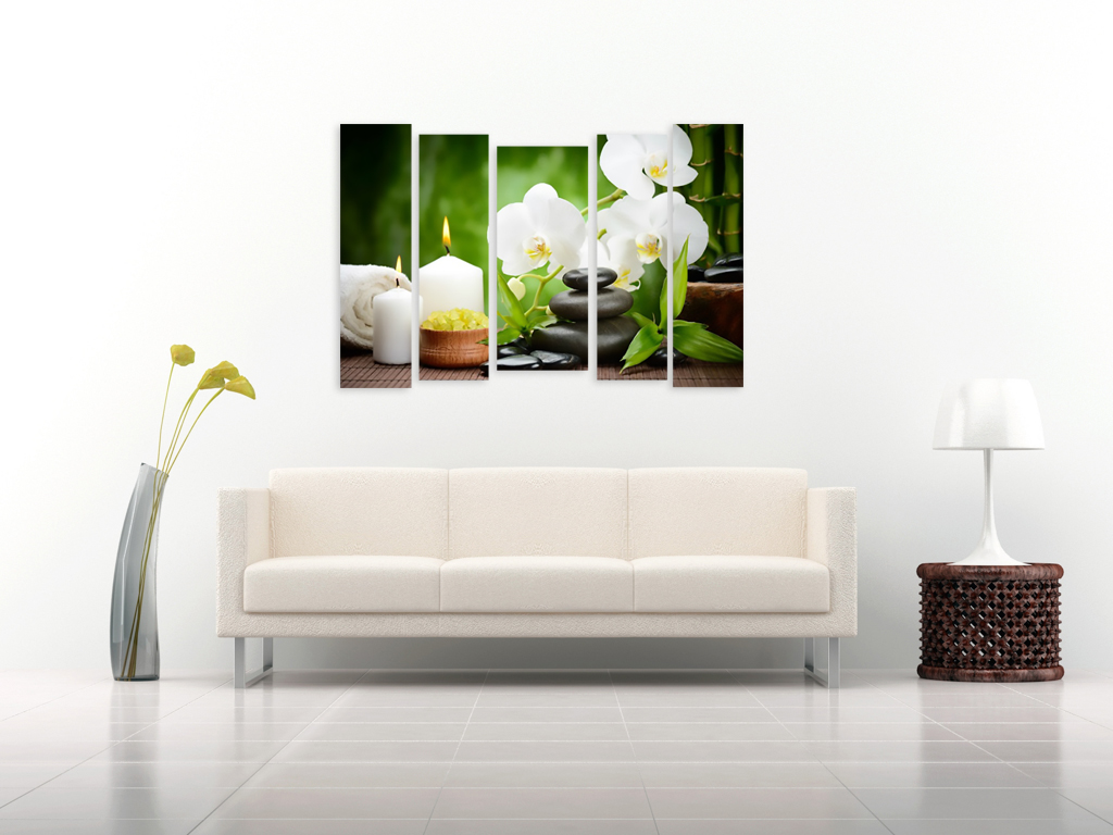 Модульная картина 1310 "Белые орхидеи" фото 2