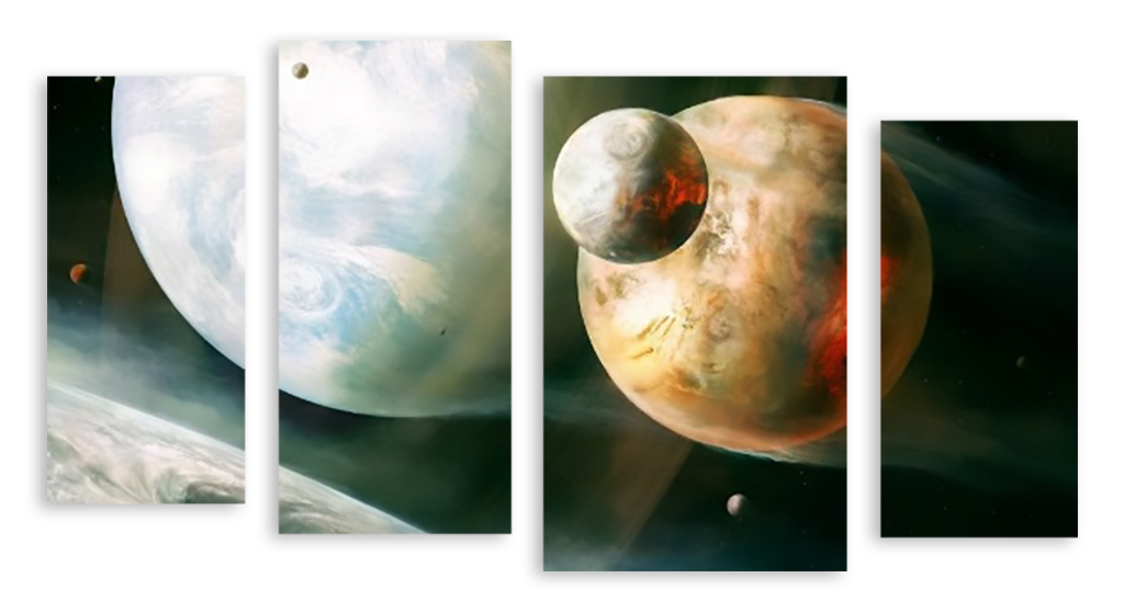 Модульная картина 2121 "Планеты" фото 1