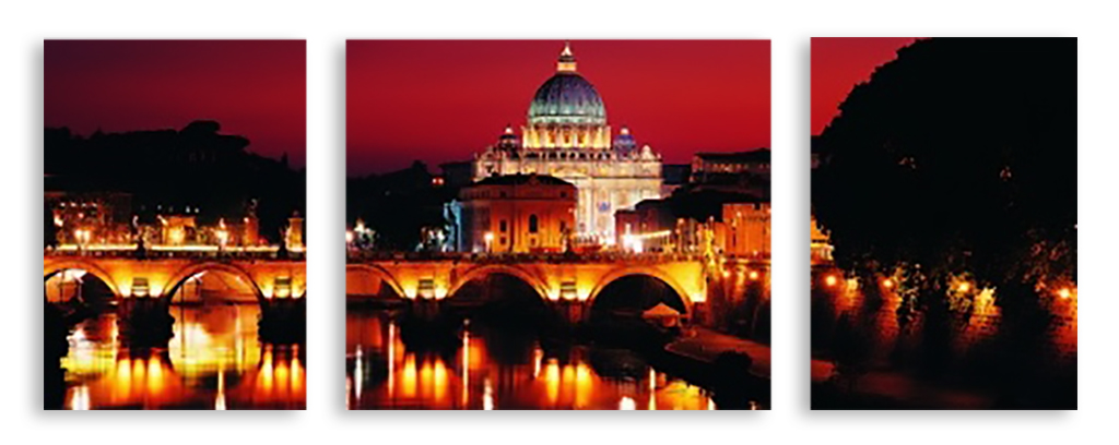 Модульная картина 2705 "Ночной Ватикан" фото 1