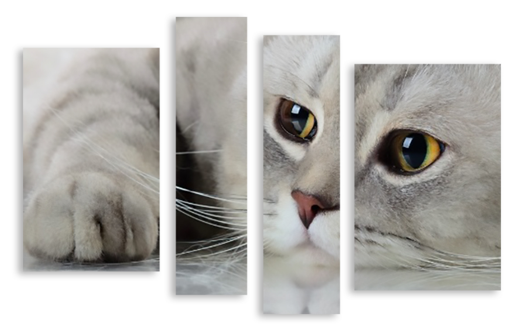 Модульная картина 2813 "Грустный котик" фото 1