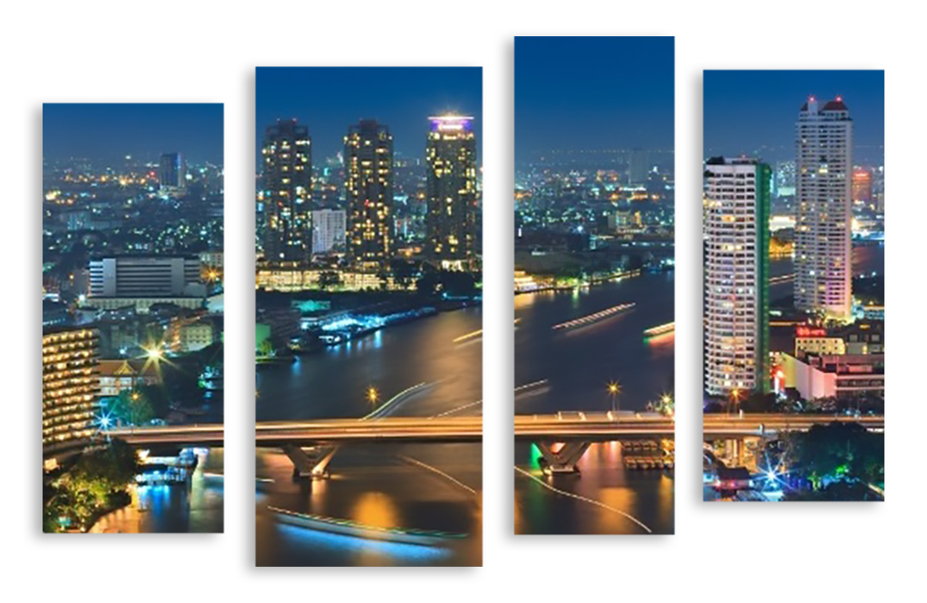 Модульная картина 2562 "Ночной Бангкок" фото 1