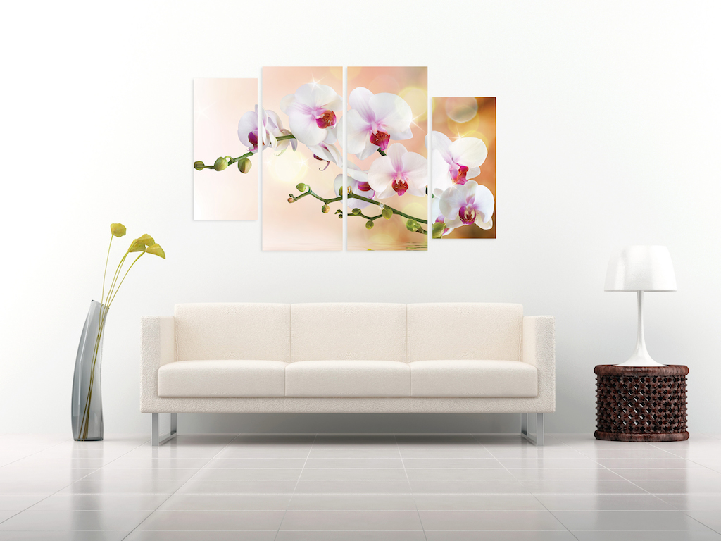 Модульная картина 210 "Орхидеи на воде" фото 2