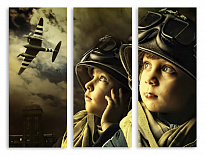 Модульная картина 3206 "Юные пилоты"