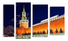 Модульная картина 3020 "Вечерний Кремль"