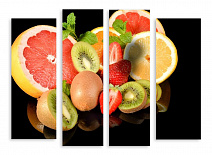 Модульная картина 3707 "Яркие фрукты"