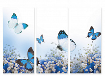 Модульная картина 229 "Синие бабочки"
