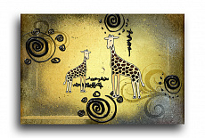 Постер 4070 "Жирафы"