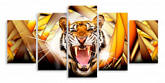 Модульная картина 4460 "Злостный тигр"