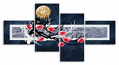Модульная картина 3785 "Ветка сакуры"