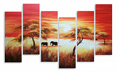 Модульная картина 4309 "Слоны"
