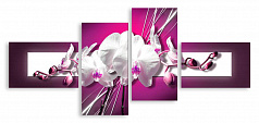 Модульная картина 3041 "Белые орхидеи"