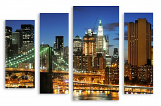 Модульная картина 2690 "Бруклинский мост"