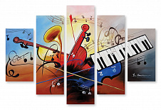 Модульная картина 309 "Музыкальные инструменты"