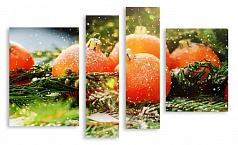 Модульная картина 2965 "Новогодние мандарины"